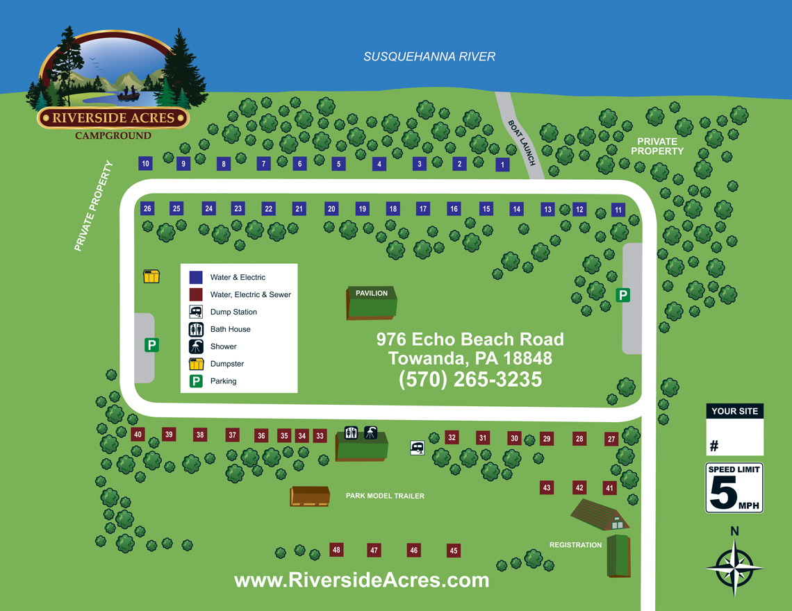 Riverside Acres Site Map